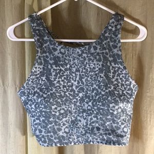 Joy Lab workout Grey Animal Print Sports Bra crop top large